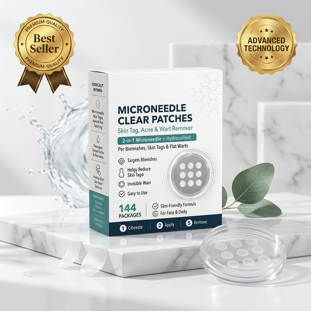 ✨2-in-1 Microneedle & Hydrocolloid Patch🍀| Clear Comfort Skin Patches for Face & Body