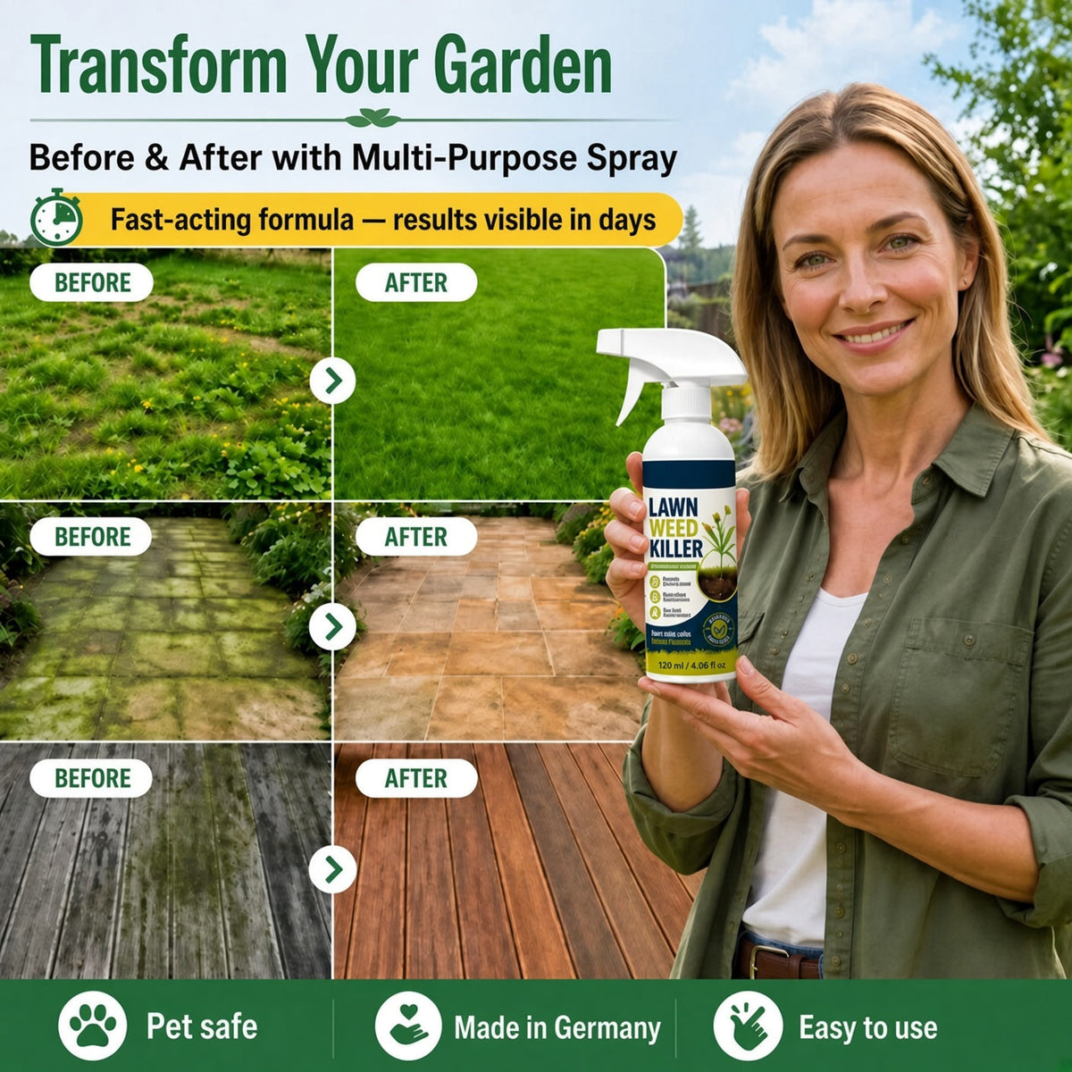 ⚡ Easy Stress‑Free Weeding | For Gardens, Paths & Patios 🌿 Helps Suppress Weed Growth
